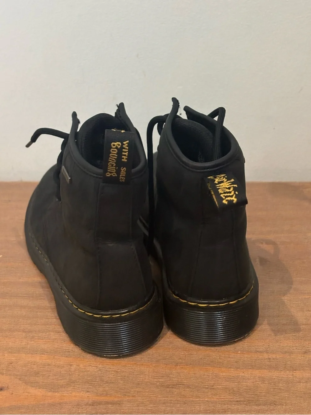 Dr. Martens 1460 Waterproof black Junior moto combat Boots youth 4
